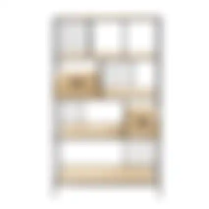 Rek deco metaal zwart 90x26x150 cm