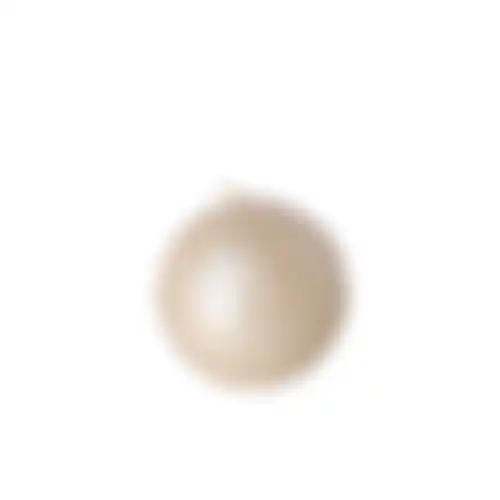 Kaars metallic bol 80mm champagne