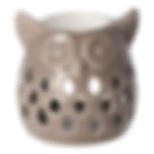 Creascents brander uil taupe 12cm
