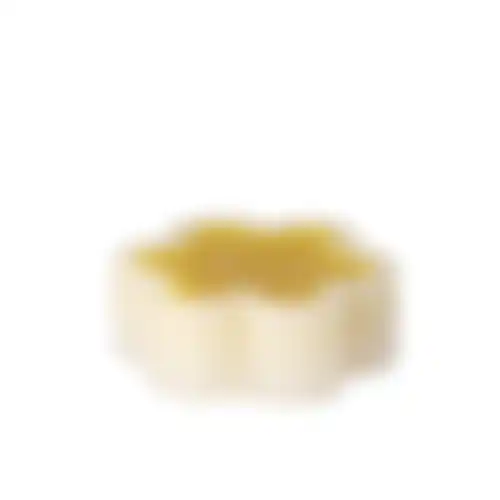 Kaars bloem geel 12x4cm