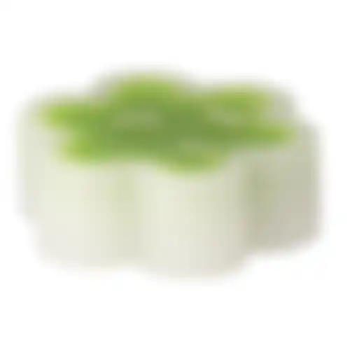 Kaars bloem groen 12x4cm