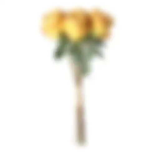 Boeket deco gedroogde roos geel