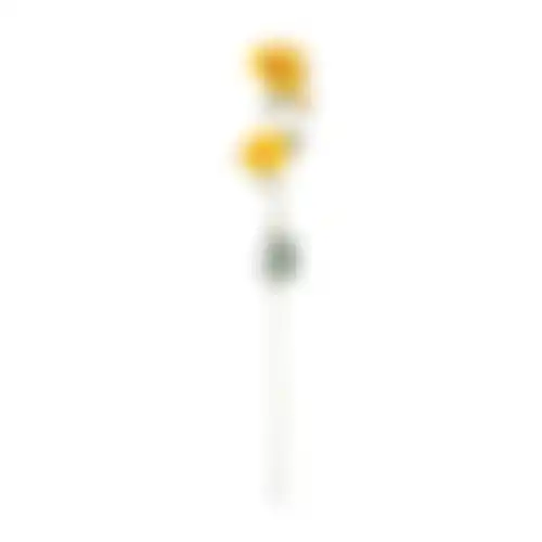 Bloem op steel geel 68cm
