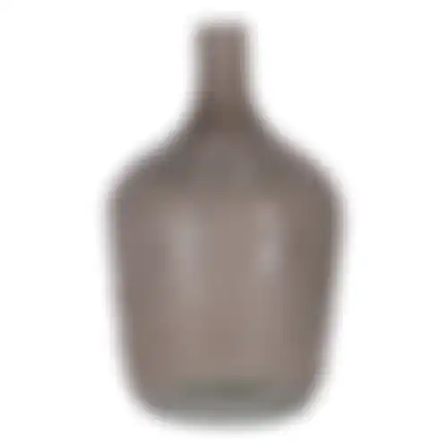 Vaas fles glas grijs 30x18cm