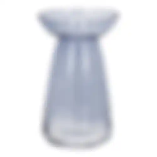 Vaas glas 18cm blauw