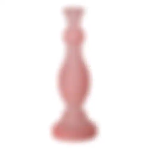 Kaarshouder glas 10x30cm roze nc 2ass