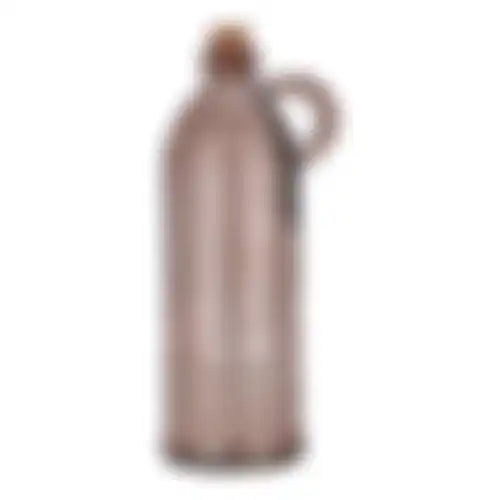 Fles glas Sitia taupe 22x8cm