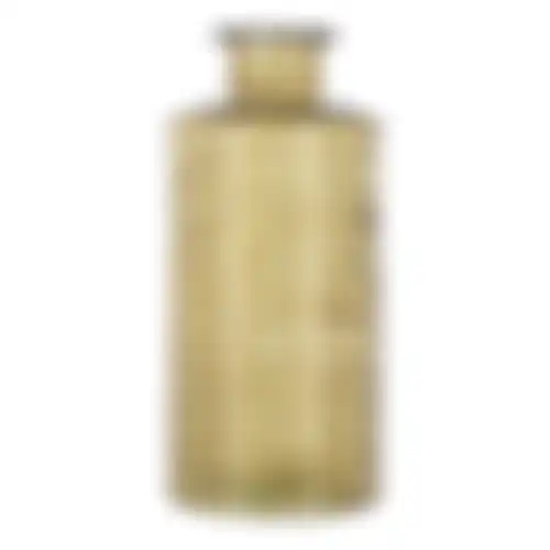 Fles glas bruin 14x14x30cm 3ass nc