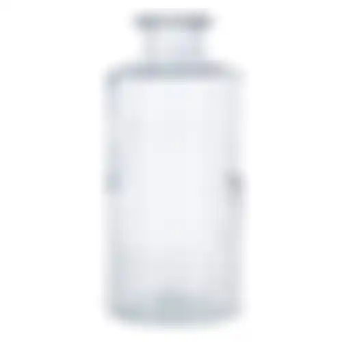 Vaas glas blauw 14x14x30cm 3ass nc