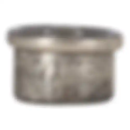 Pot glas rustiek mat goud 8x6cm