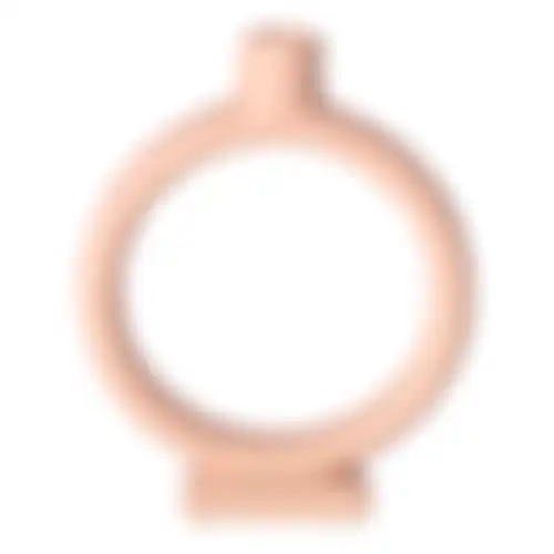 Kaarshouder keramiek 19cm roze nc