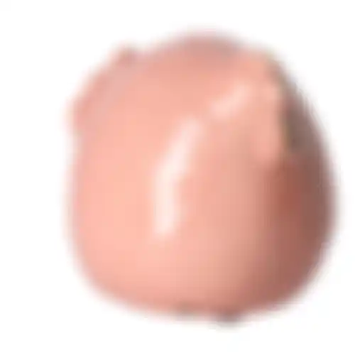 Kip keramiek 14cm antiek roze