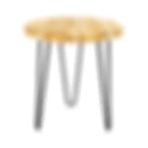 Tafel teak+metaal 38x41 cm