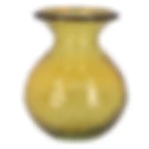 Vaas glas recycle 18cm geel nc