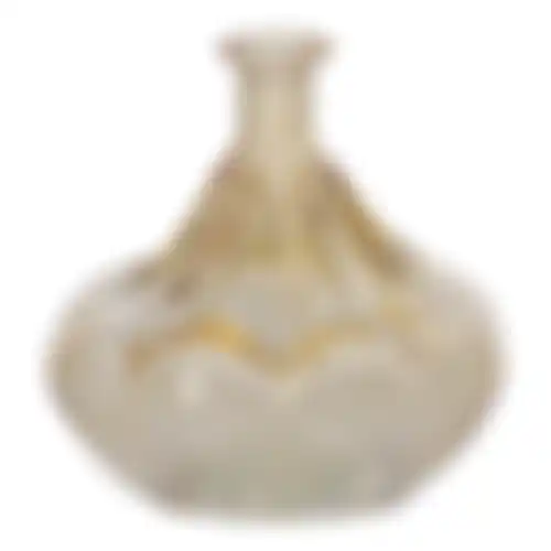 Vaas glas bloem 11cm 3ass nc