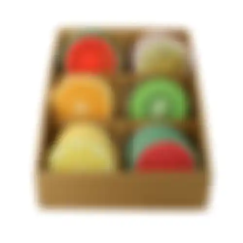 Onderzetter rond 10cm fruit 6ass nc