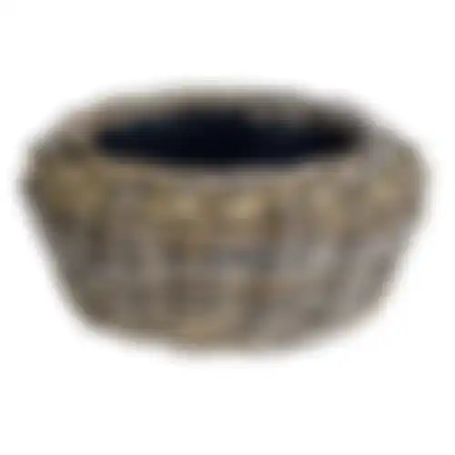 Drypot rattan grijs