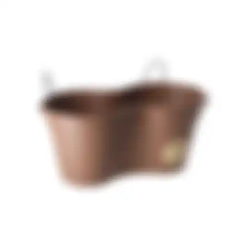 Balkonpot set 37cm taupe Florus