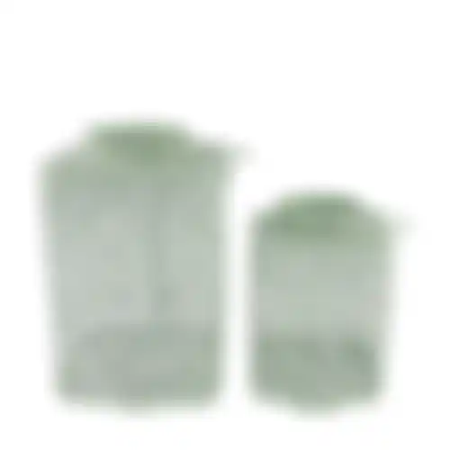 Lantaarn metaal groen 16x16x25 nc