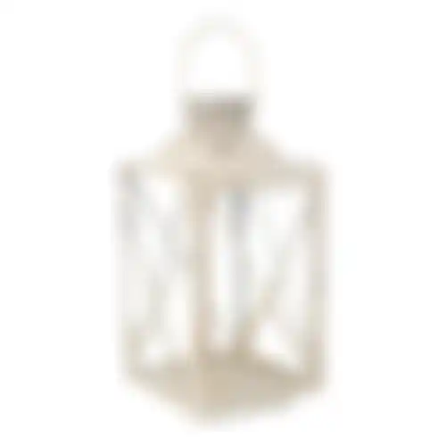 Lantaarn antiek wit 50cm