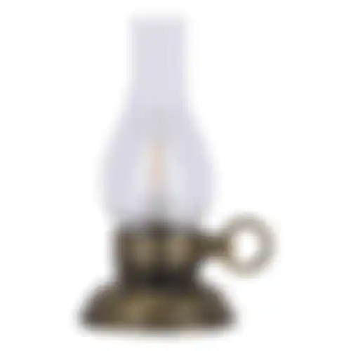Olielamp 20cm LED ant. zwart