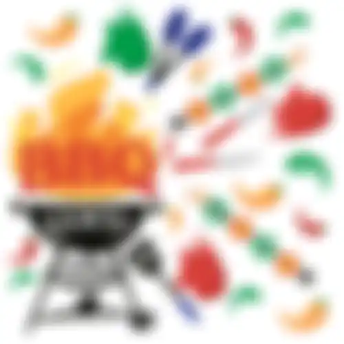 Servet 33x33cm BBQ mix 20st