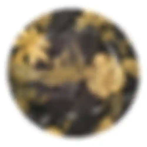 Onderbord 33cm blad goud zwart