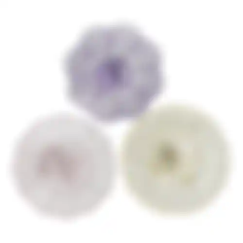Bord glas bloem 12cm 3ass