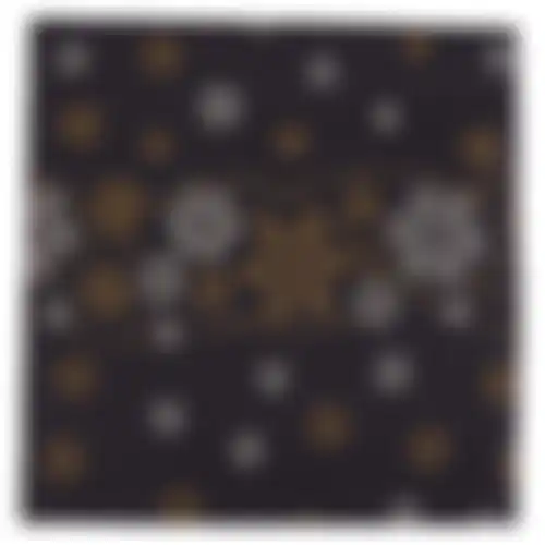 Servet 40x40cm snow glitter black