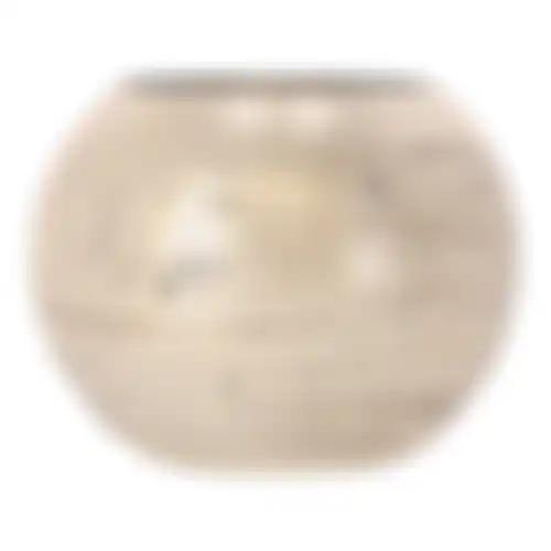 Theelichthouder glas zilver 10cm 2ass nc