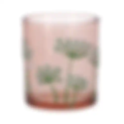 Theelichthouder glas bloemen 8cm