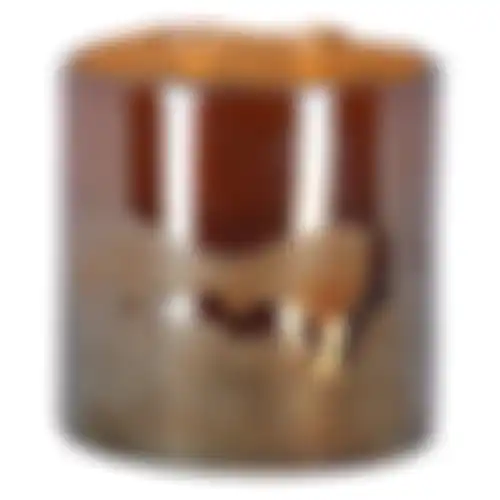 Kaarshouder glas bruin 12cm NC
