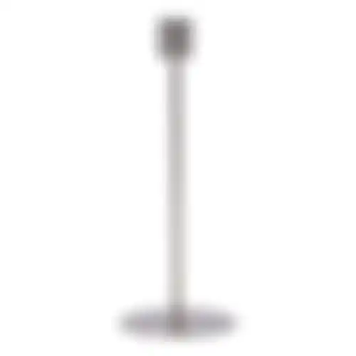 Kaarsenhouder metaal zilver 7x7x21cm nc