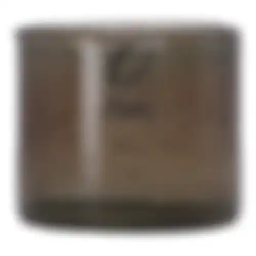 Kaarshouder glas Rusa zwart 7x7cm
