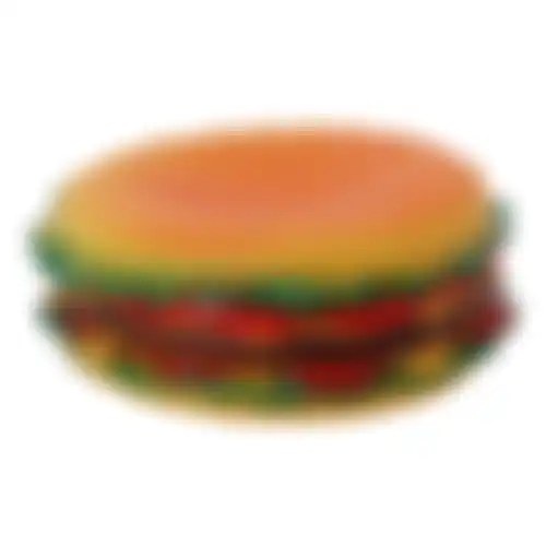 Speelgoed hond hamburger groot 15cm