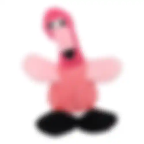 Speelgoed hond Malita flamingo plush roze 40cm FP