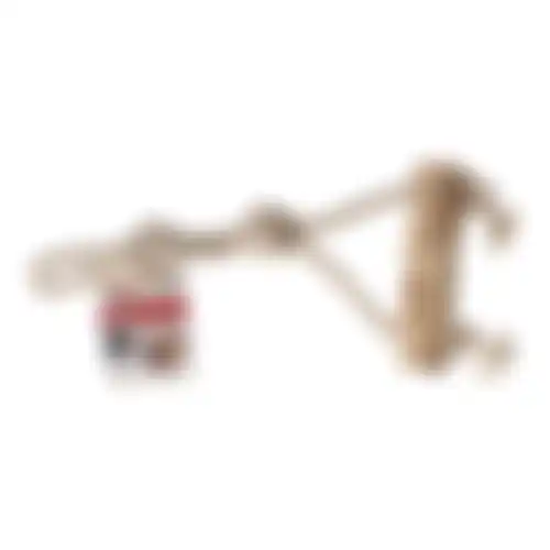 Speelgoed hond Java hout stok + trektouw bruin FP