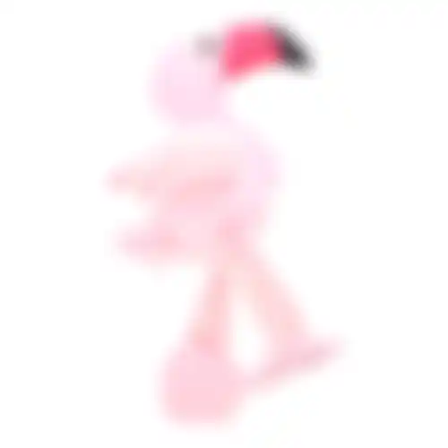 Speelgoed hond flamingo roze 16x35cm FP
