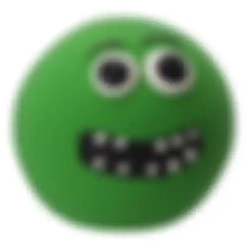 Hondenspeelgoed bal funny face 6cm
