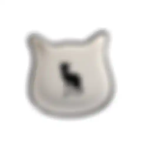 Eetpot kat Kera zwart/wit 220ml