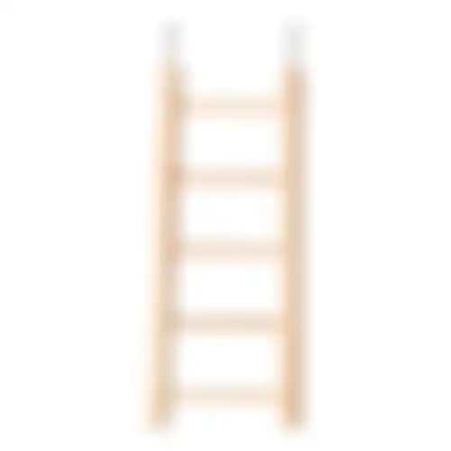 Ladder vogel 5 treden hout