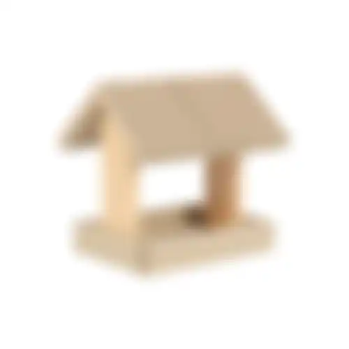 Voederhuis hang 23x19cm naturel/beige