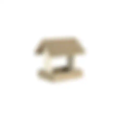 Voederhuis hang 23cm wit/taupe