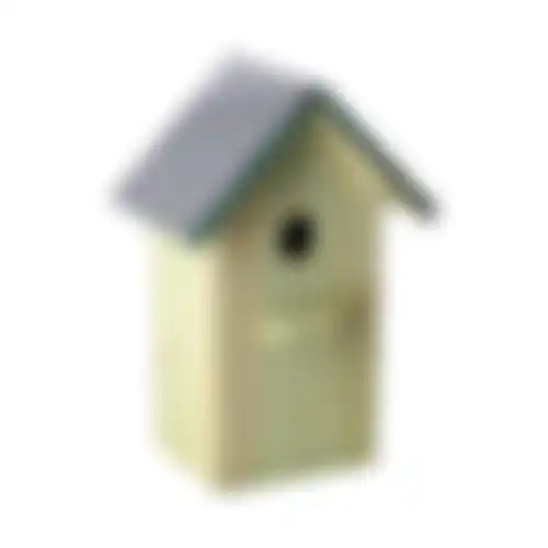 Vogelhuis + zink 18x12x2cm groen
