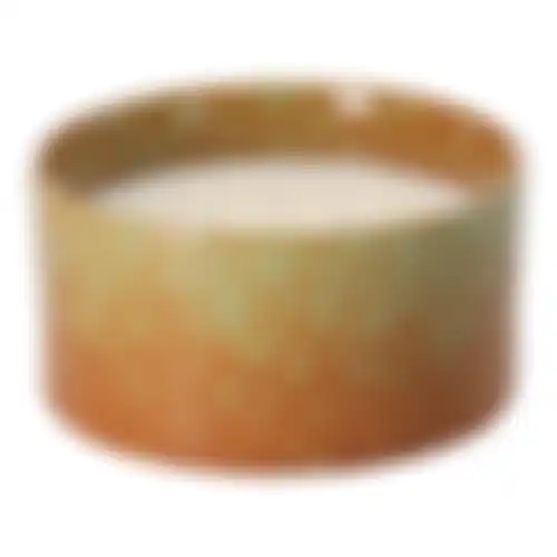 Pot+kaars 13.5cm groen