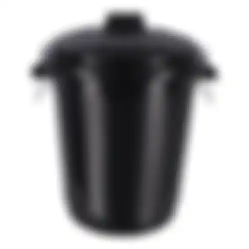 Ton + deksel zwart 46L Curver