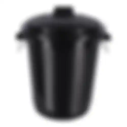 Ton + deksel zwart 23l Curver