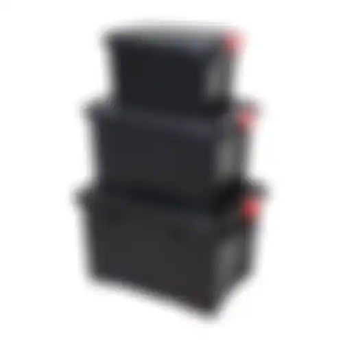 Opbergdoos robuust zwart 21L