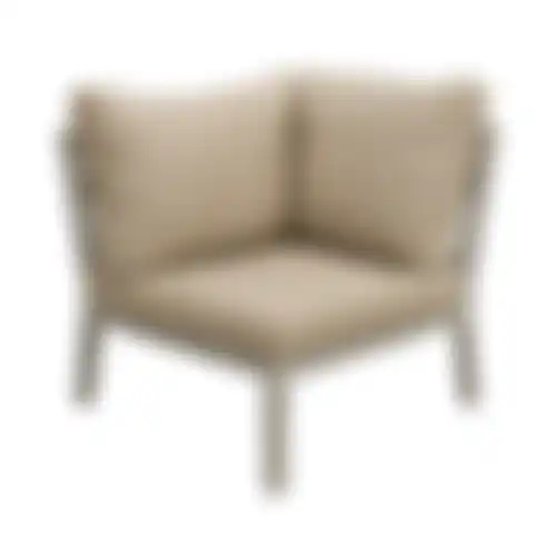Bank hoek Brozzi milky grey + kussens