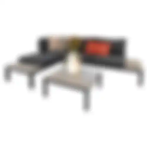 Loungeset Vincenzo antraciet + kussens